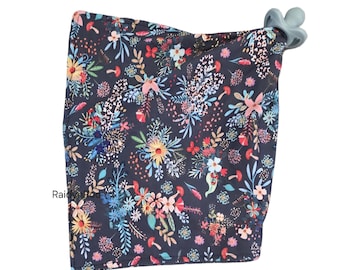 Floral | Pacifier Lovey | Security Blanket | Cuddle Toy | Baby Binky | Paci Holder
