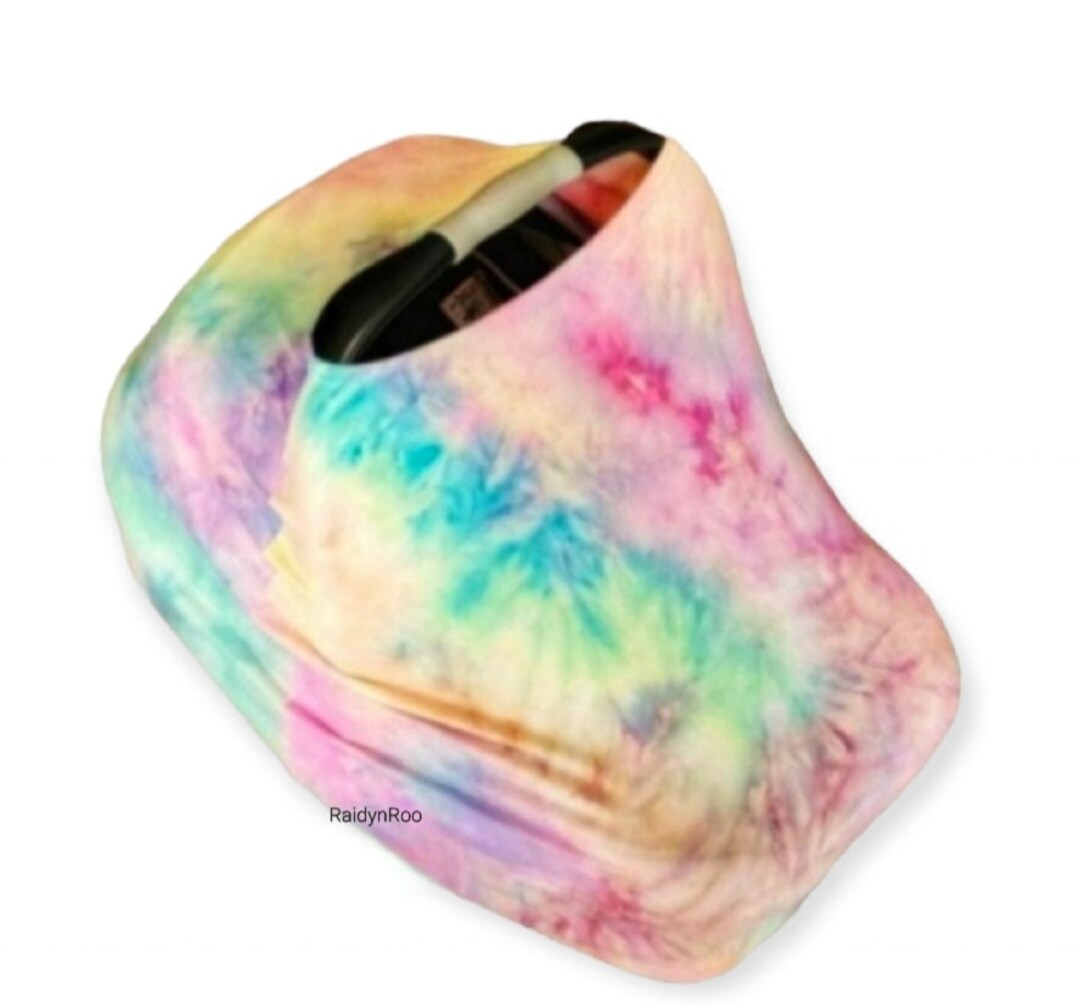 Pink Pastel Tie Dye Baby Car Seat Cover Stretchy Multi Use Etsy