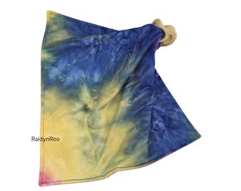Tie Dye | Pacifier Lovey | Security Blanket | Cuddle Toy | Baby Binky | Paci Holder
