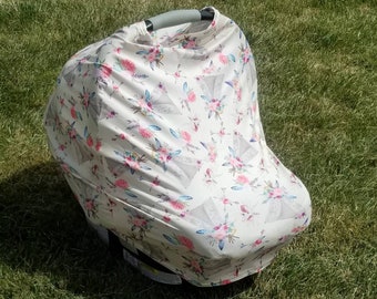 Floral Tents || Stretchy 4 in 1 Baby Car Seat Cover || Nursing Cover