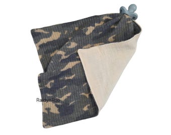 Camo Waffle| Pacifier Lovey | Security Blanket | Cuddle Toy | Baby Binky | Paci Holder