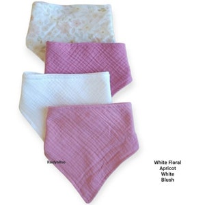 Muslin Baby Bandana Bibs: Gauze Drool Dribble Bib Set