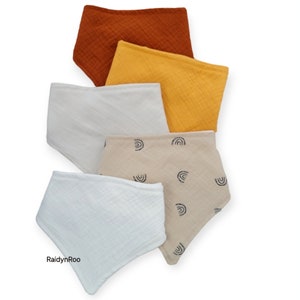 Muslin Baby Bandana Bibs: Double Gauze Drool Bib Set