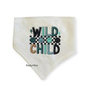 Wild Child Baby Bandana Bib: Cotton Muslin Gauze Drool Bib