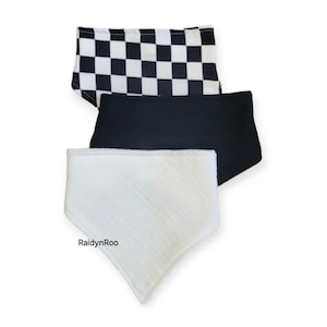 Cotton Muslin Baby Bandana Bib: Adjustable Drool Bib (4-18 Months)