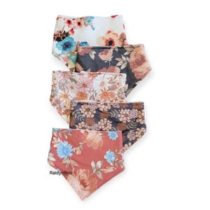 Floral Baby Bandana Bibs: Cotton Muslin Drool Bib Set