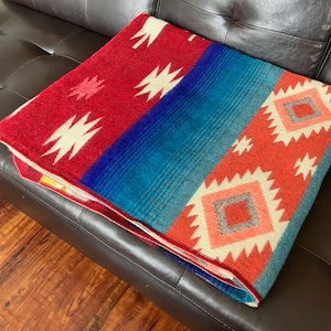 Queen Alpaca Wool Blanket from Ecuador, Wool Blanket, Alpaca Throw, Indigenous blanket, REVERSIBLE