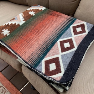 Queen Alpaca Wool Blanket from Ecuador, Wool Blanket, Alpaca Throw, Indigenous blanket, REVERSIBLE