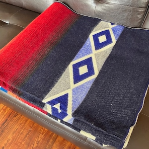 Queen Alpaca Wool Blanket from Ecuador, Wool Blanket, Alpaca Throw, Indigenous blanket, REVERSIBLE