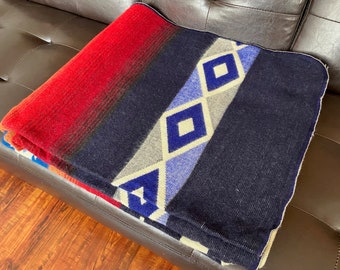 Queen Alpaca Wool Blanket from Ecuador, Wool Blanket, Alpaca Throw, Indigenous blanket, REVERSIBLE