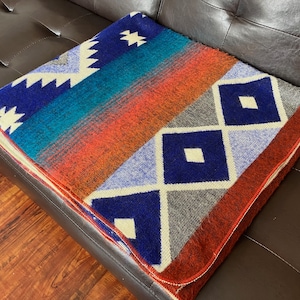 Wool Throw Blanket Alpaca from Ecuador REVERSIBLE, brown queen blanket, red queen blanket