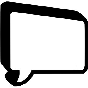 3D Speech Bubble Cut File SVG