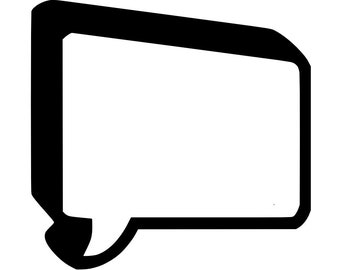 3D Speech Bubble Cut File SVG