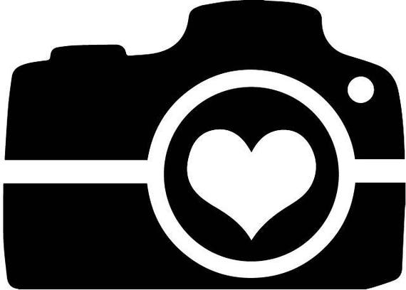 Download Camera with a heart in the lens svg cut file | Etsy