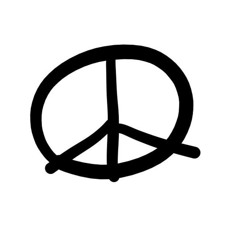 Download Hand Drawn Peace Sign SVG Cut File | Etsy