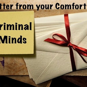 Letter From Your Comfort Character - Criminal Minds