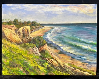 Original Artwork. San Clemente Golden Cliffs