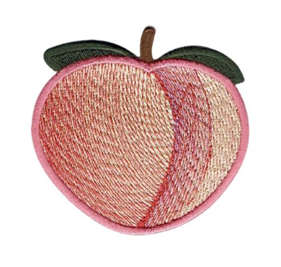 Peach Booty Fruit Emoji Decorative Funny Accessory Iron-On | Etsy