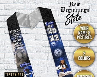 Basketball Player Custom Picture Graduation Stole | Grad 2022 Gift