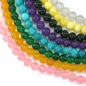 8mm Smooth Round Jade Beads: Jewelry Making Supplies