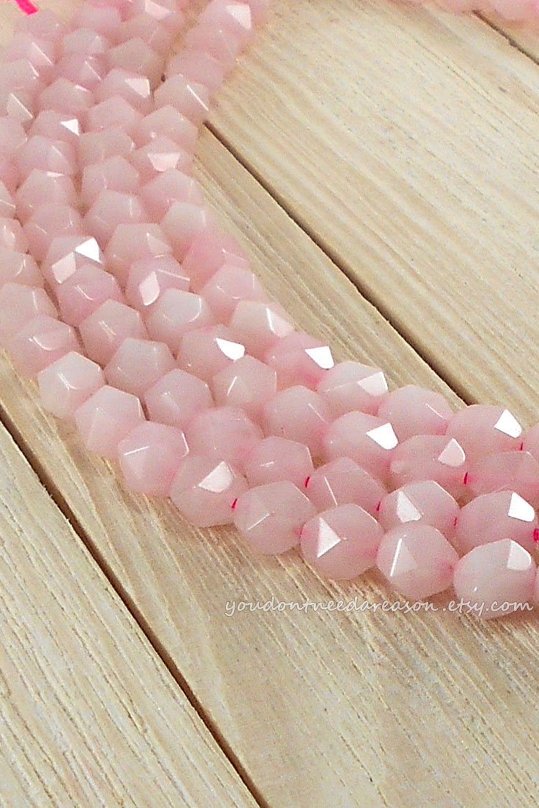 8mm Faceted Pink Rose Quartz Beads Faceted Gemstone Beads Natural Rose Quartz Gemstone Beads Etsy