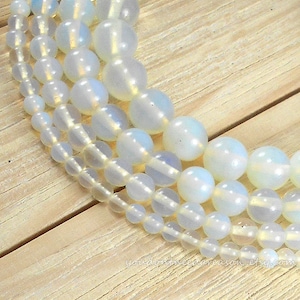 Round Opalite Beads | Gemstone Beads | Smooth Round Beads | Beads for Jewelry Making 4mm 6mm 8mm 10mm