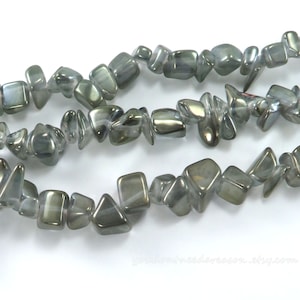 Plated Quartz Crystal Nugget Beads for Jewelry Making; 15" Strand | Natural Gemstone Nuggets | Approximate Size of Beads 9-23x5-11x3-8mm