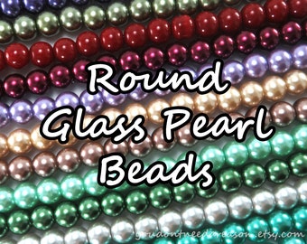 Colorful Pearlized Glass Beads: Round Jewelry Making Beads