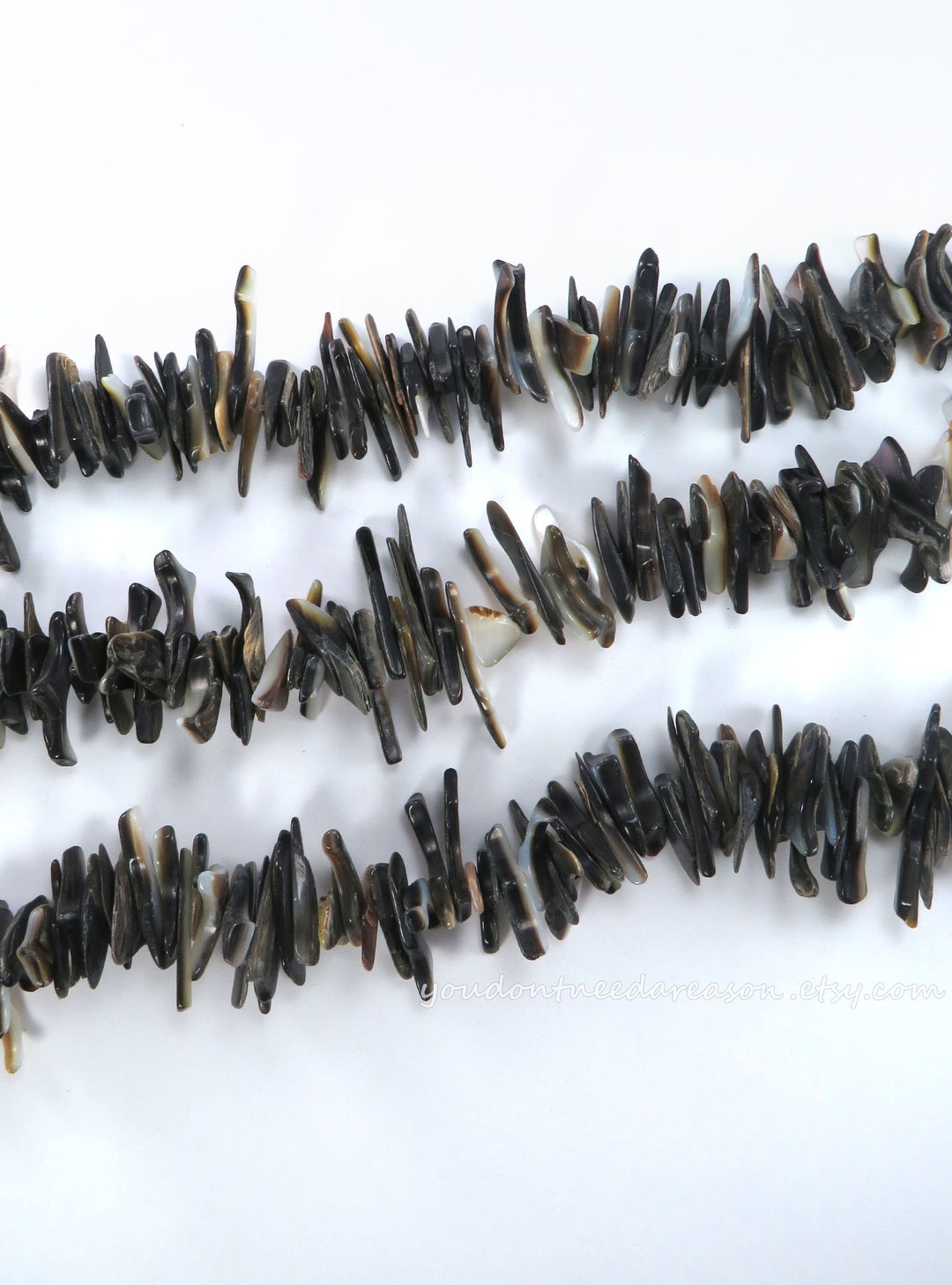 Natural Freshwater Shell Chip Beads: Jewelry Making Supply (14-15 ...