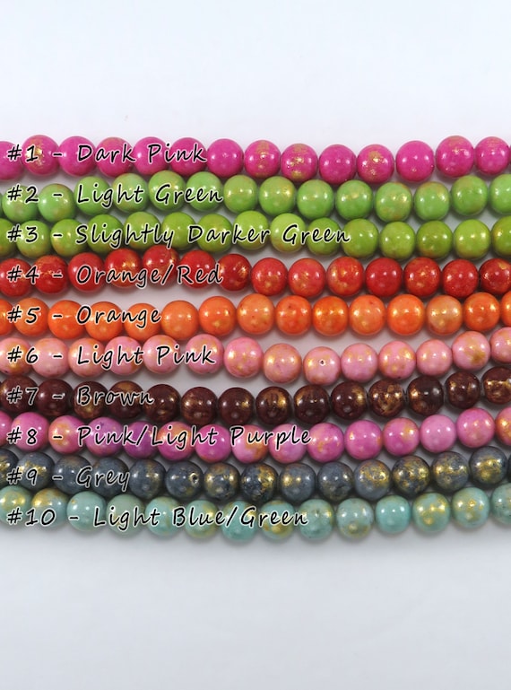 8mm Natural Mashan Jade Beads for Jewelry Making Smooth Round Gemstone  Beads Colorful Mashan Jade Beads Discontinued 