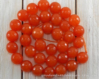 10mm Faceted Round Natural Malaysia Jade Beads | Natural Gemstone Beads for Jewelry Making