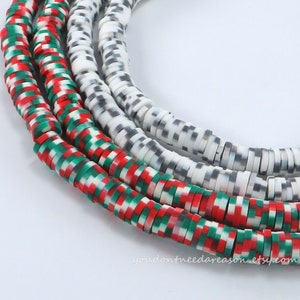 6mm Polymer Clay Flat Round Disc Beads for Jewelry Making | Approximate bead size is 6x0.5-1mm and approximate hole size is 1.8mm