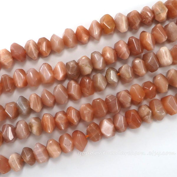 7" Strand of Natural Sunstone Nugget Gemstone Beads | Sunstone Nuggets | Gemstone Nuggets | Approximate Size of Beads 10-13x9-11x6-8mm