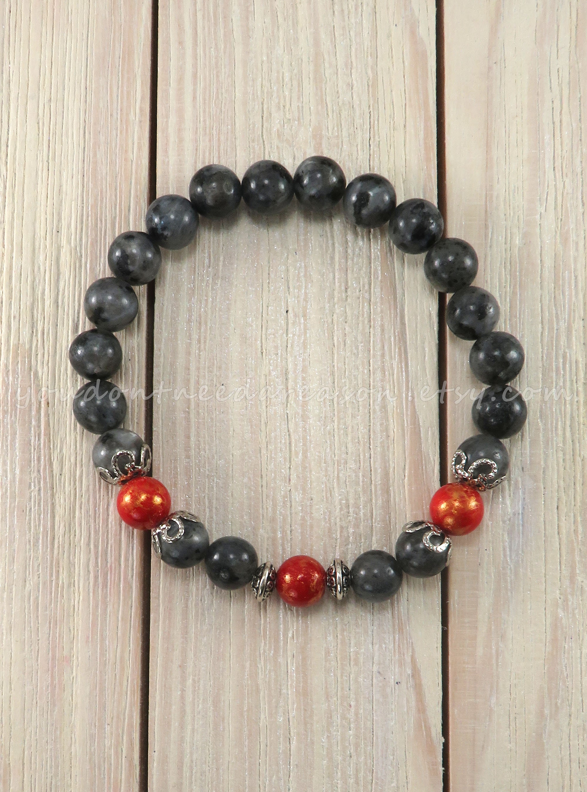 Red Mashan Jade and Labradorite Gemstone Bracelet Multi - Etsy