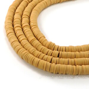 6mm Polymer Clay Flat Round Disc Beads for Jewelry Making | Approximate bead size is 6x0.5-1mm and approximate hole size is 2mm