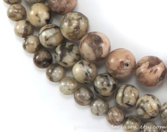 Natural Feldspar Gemstone Beads: Round Jewelry Making Beads