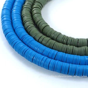 8mm Polymer Clay Heishi Beads: Jewelry Making Supplies