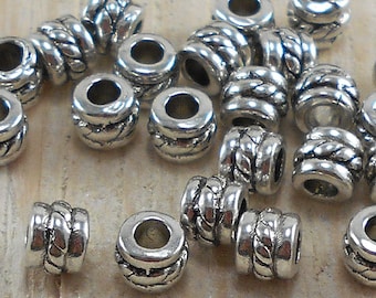 50pcs 10mm Tibetan Alloy Donut Metal Beads Large Hole Nickel Free Loose Spacers 50pcs 10mm Tibetan Alloy Donut Metal Beads Large Hole Nickel Free Loose Spacers