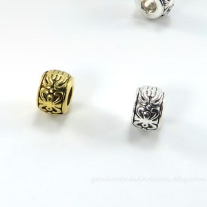 20 pcs Antique Silver or Gold Colored Tibetan Style Rondelle Alloy Spacer Beads | Approximate size 8x5.5mm