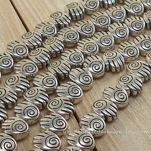 26pcs Antique Silver Tibetan Hand Spacer Beads (10x8x5mm)