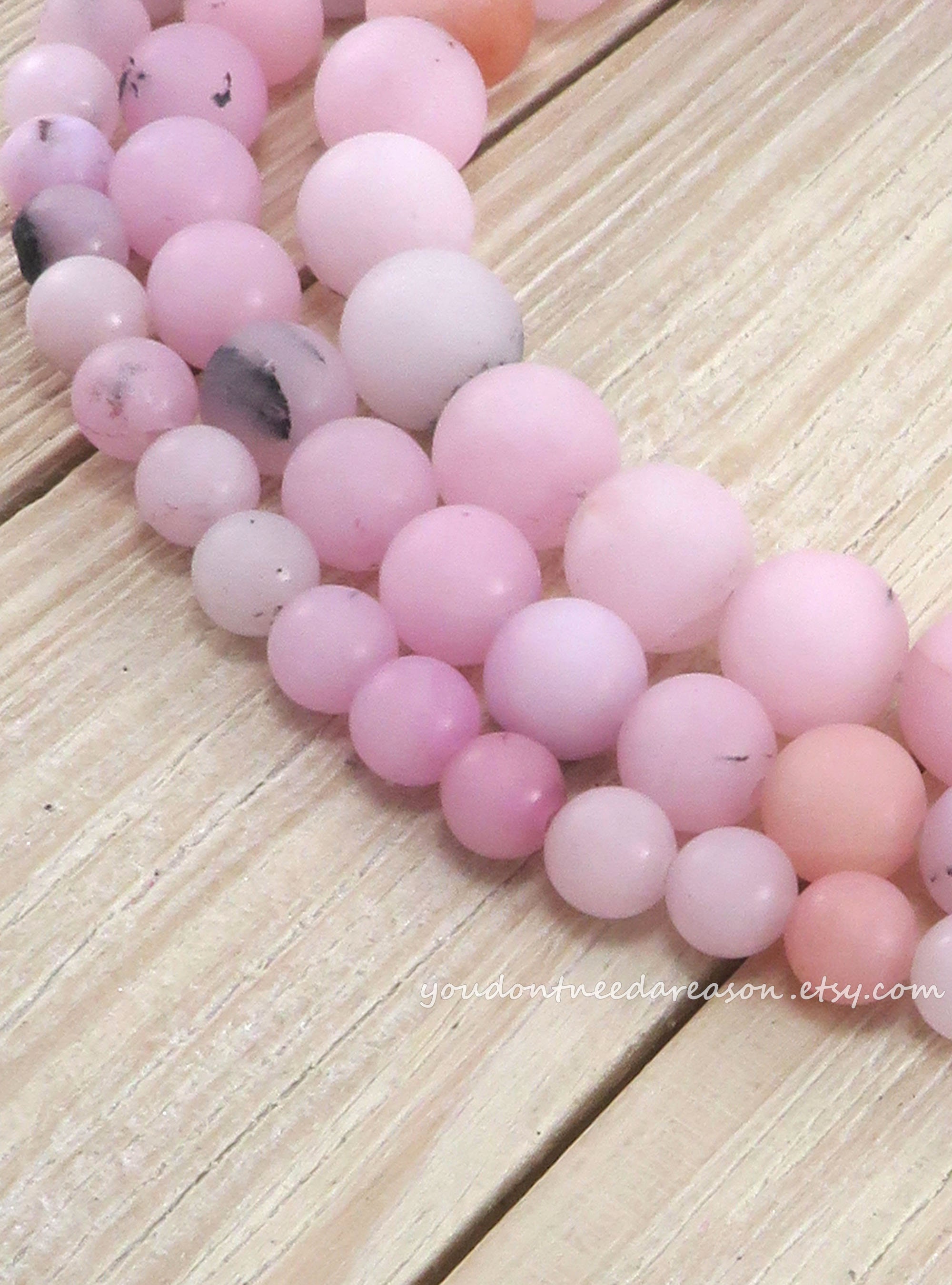 Frosted Cherry Blossom Jasper Beads Natural Gemstone Beads Etsy