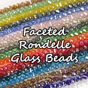 6mm Faceted Glass Rondelle Beads – Multicolor Transparent Crystal Beads for Jewelry Making