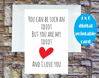 Funny Love Cards for Him Funny Birthday Card Boyfriend Cute | Etsy