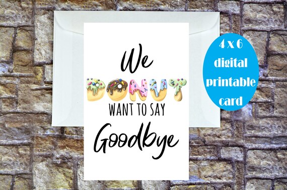 Printable Co Worker Goodbye Card Funny Farewell Card Funny - Etsy