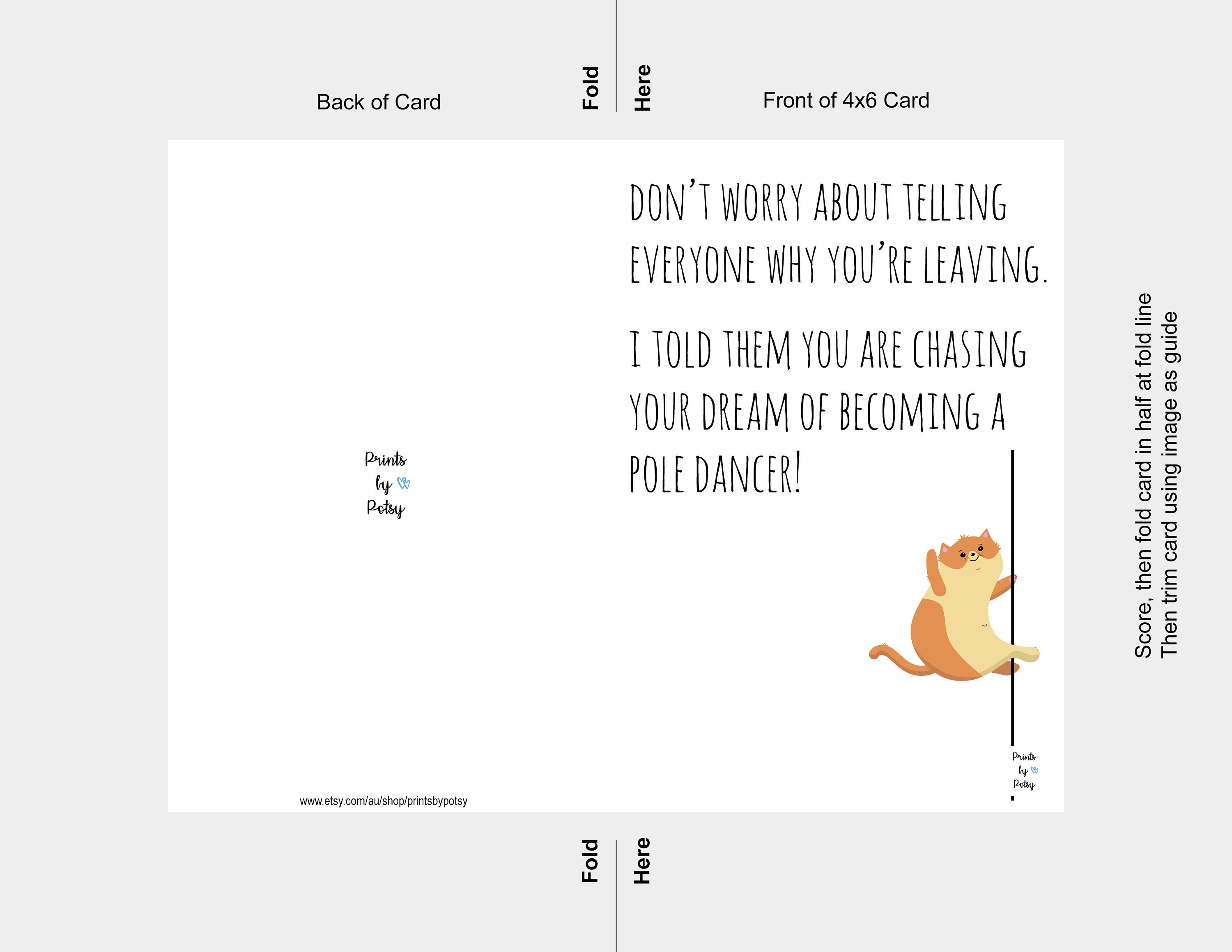 Printable Co Worker Goodbye Card, Funny Farewell Card, Funny Retirement ...