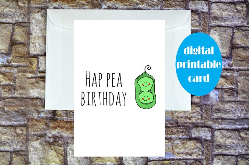 Printable Peas In A Pod Birthday Card Funny Sister Birthday Card Best Friend Birthday Card Funny