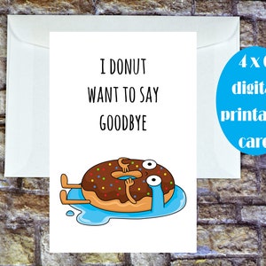 Co Worker Goodbye Card, Funny Farewell Card, Funny Retirement Card, Friend Goodbye Card, Bestie Going Away, Sister Moving Away, Printable