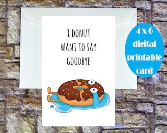 Co Worker Goodbye Card, Funny Farewell Card, Funny Retirement Card, Friend Goodbye Card, Bestie Going Away, Sister Moving Away, Printable