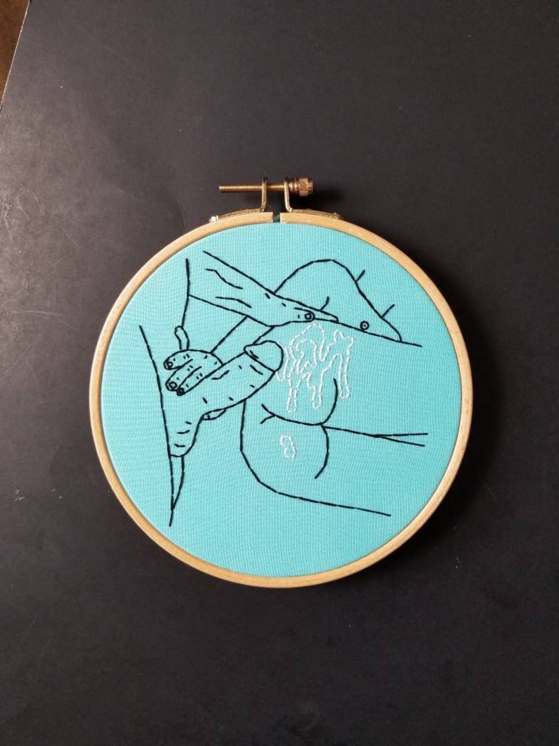 Mature Content Embroidery Erotic Art Gay Art Queer Art Nude Lgbtq Gay Erotica Sensual
