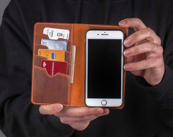 Galaxy Note8 Leather Wallet Case, Samsung Galaxy Leather Wallet Case, Folio Flip Leather Cover Case